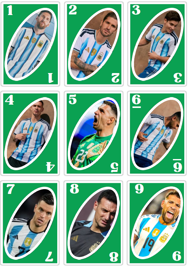 Mega Pack Argentina – Stickers de Argentina para Sublimación + Álbumes Históricos + Juego de cartas UNO con los Jugadores | Descarga Inmediata