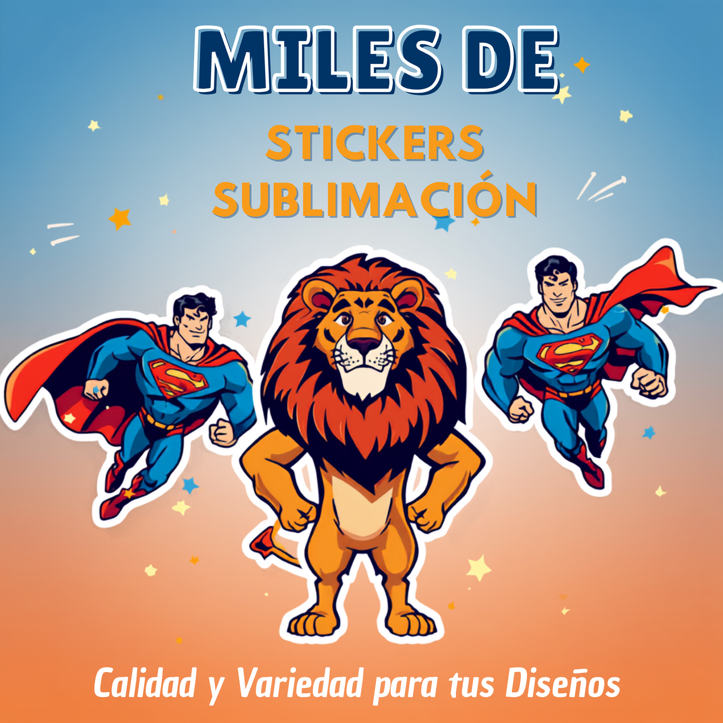 Pack stickers digitales para comercios - PNG alta resolución