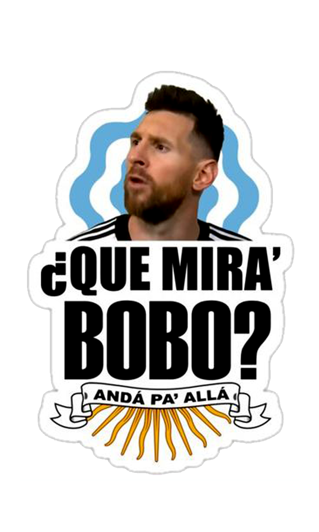 Stickers Argentina fútbol y Messi - PNG transparente para sublimar